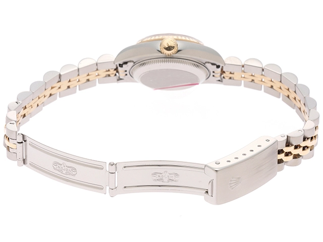 S番 ROLEX ロレックス レディース オートマチック デイトジャスト26 69173G シャンパンホリコン10PD文字盤 旧留 K18YG/SS【472】HK