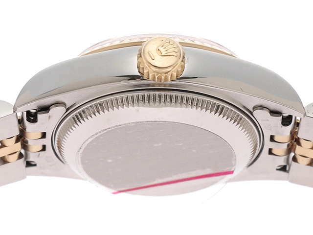 S番 ROLEX ロレックス レディース オートマチック デイトジャスト26 69173G シャンパンホリコン10PD文字盤 旧留 K18YG/SS【472】HK