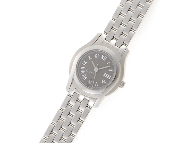 GUCCI グッチ 時計 5500L グレー レディース クオーツ (2148103627866)【200】