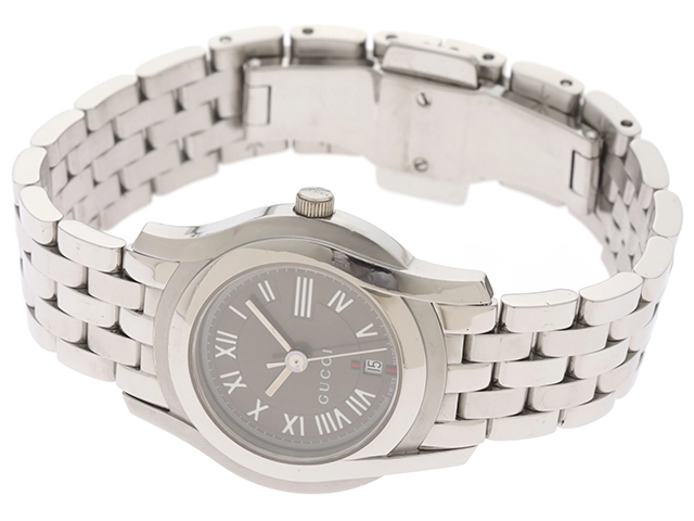 GUCCI グッチ 時計 5500L グレー レディース クオーツ (2148103627866)【200】
