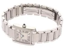 Cartier カルティエ 時計 タンクフランセーズSM W51008Q3 ホワイト文字盤 SS クォーツ レディース【434】