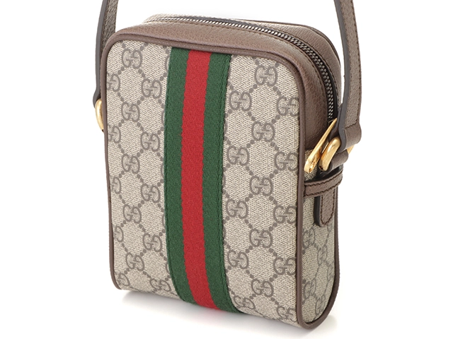 GUCCI　グッチ　オフィディアGGスプリームショルダーバッグ　ベージュ／ブラウン／GP　【471】　Y