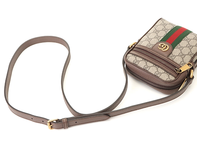 GUCCI　グッチ　オフィディアGGスプリームショルダーバッグ　ベージュ／ブラウン／GP　【471】　Y