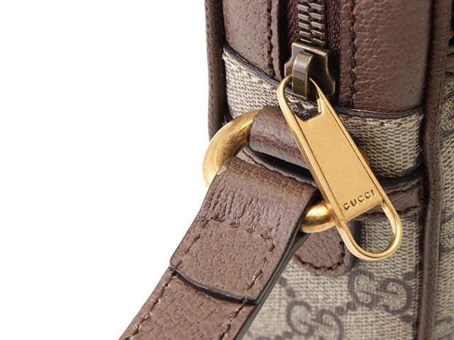 GUCCI　グッチ　オフィディアGGスプリームショルダーバッグ　ベージュ／ブラウン／GP　【471】　Y