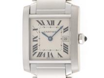 Cartier カルティエ 腕時計 タンクフランセーズMM W51011Q3 ホワイト文字盤 スティール クォーツ【472】SJ
