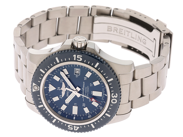 BREITLING ブライトリング スーパーオーシャン44 スペシャル ブルー/SS Y17393 メンズ 【471】N  の購入なら「質」の大黒屋（公式）