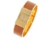 HERMES　エルメス　時計　ロケ　L01.201　クオーツ　レディース　GP/リザード　シャンパンゴールド　2148103630491【430】