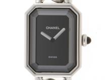 CHANEL シャネル 腕時計 プルミエールXL H0452 ステンレス ブラック文字盤 クオーツ【472】SJ