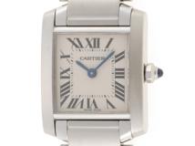 Cartier カルティエ 腕時計 タンクフランセーズSM W51008Q3 ホワイト文字盤 スティール クォーツ 2002年並行品【472】SJ
