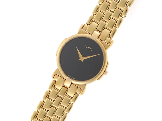 CUCCI グッチ レディース腕時計 クォ―ツ 3400M ブラック文字盤【431】