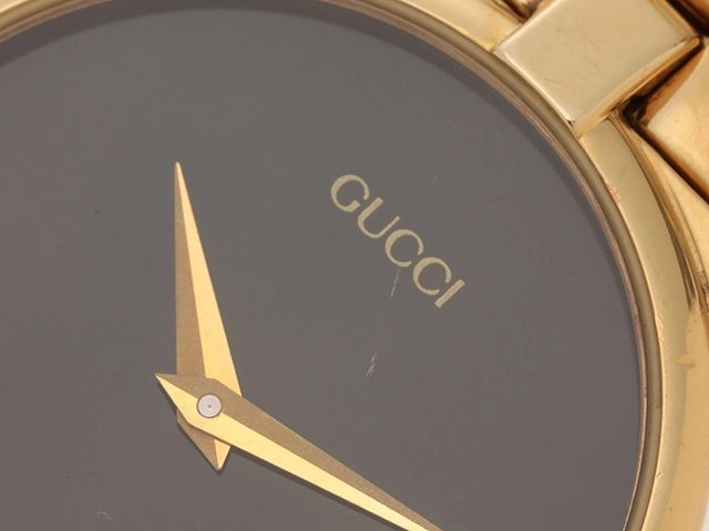 CUCCI グッチ レディース腕時計 クォ―ツ 3400M ブラック文字盤【431】