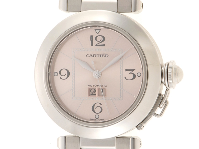 Cartier カルティエ 腕時計 パシャC ビッグデイト W31058M7 ピンク文字盤 ステンレス 自動巻 【200】C  の購入なら「質」の大黒屋（公式）