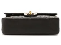シャネル マトラッセ ラムスキン ダブル チェーン フラップ ショルダー バッグ CHANEL/シャネル】 マトラッセ ダブルフラップ 旧型チェーン