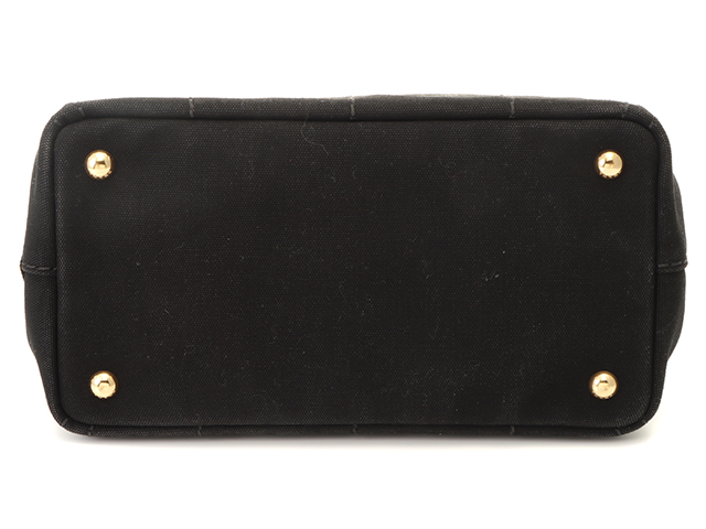 PRADA プラダ ミニカナパ 2WAYバッグ 1BG439 ブラック キャンバス【433 