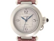2020年正規品　Cartier　カルティエ　パシャC　WSPA0012　シルバー文字盤　スティール/クロコ革ベルト　自動巻き　レデイーズ　C