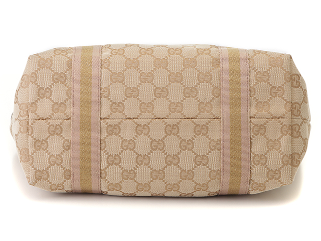 GUCCI グッチ GG トートバッグ ゴールド／ピンク／ベージュ