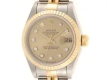 W番 ROLEX ロレックス 腕時計 デイトジャスト26 69173G K18イエローゴールド/ステンレス シャンパン10Pダイヤモンド文字盤 ジュビリー 自動巻き【472】SJ