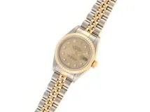 W番 ROLEX ロレックス 腕時計 デイトジャスト26 69173G K18イエローゴールド/ステンレス シャンパン10Pダイヤモンド文字盤 ジュビリー 自動巻き【472】SJ