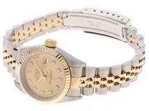 W番 ROLEX ロレックス 腕時計 デイトジャスト26 69173G K18イエローゴールド/ステンレス シャンパン10Pダイヤモンド文字盤 ジュビリー 自動巻き【472】SJ