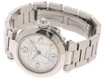 Cartier カルティエ 時計 パシャC W31074M7 ホワイト文字盤 SS 自動巻き ユニセックス（2148103636233）M【200】