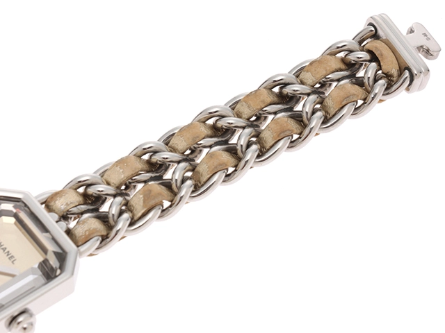 CHANEL シャネル レディース腕時計 プルミエールロックS-M 1000本限定 クオーツ H5584 シャンパンミラー文字盤 ステンレス/革 本体のみ【433】