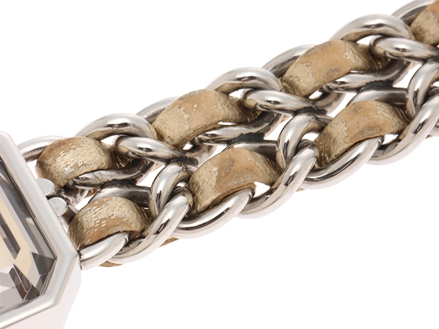 CHANEL シャネル レディース腕時計 プルミエールロックS-M 1000本限定 クオーツ H5584 シャンパンミラー文字盤 ステンレス/革 本体のみ【433】