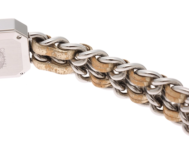 CHANEL シャネル レディース腕時計 プルミエールロックS-M 1000本限定 クオーツ H5584 シャンパンミラー文字盤 ステンレス/革 本体のみ【433】