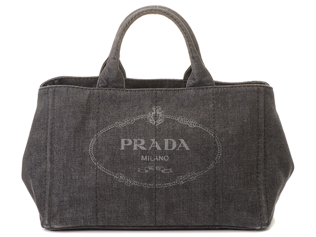 PRADA プラダ カナパ カナパMトート トートバッグ デニム グレー