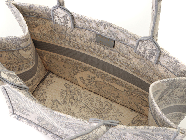 ディオール ブックトート ミディアムサイズ トワルトゥジュイ グレー