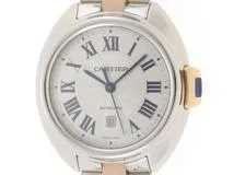 2016年正規品 Cartier カルティエ 腕時計 クレ ドゥ カルティエ W2CL0004 K18ピンクゴールド/スチール シルバー文字盤  自動巻き【472】SJ