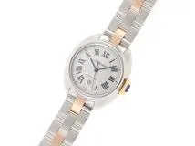 2016年正規品 Cartier カルティエ 腕時計 クレ ドゥ カルティエ W2CL0004 K18ピンクゴールド/スチール シルバー文字盤  自動巻き【472】SJ