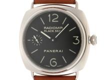 PANERAI パネライ 腕時計 ラジオミール ブラックシール PAM00183 ステンレス　革 ブラック文字盤 手巻き【430】2148103640452