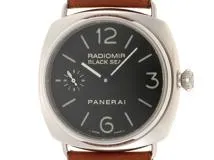 PANERAI パネライ 腕時計 ラジオミール ブラックシール PAM00183 ステンレス　革 ブラック文字盤 手巻き【430】2148103640452