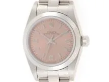ROLEX  ロレックス　オイスター　パーペチュアル　ピンク文字盤/SS　76080【471】N