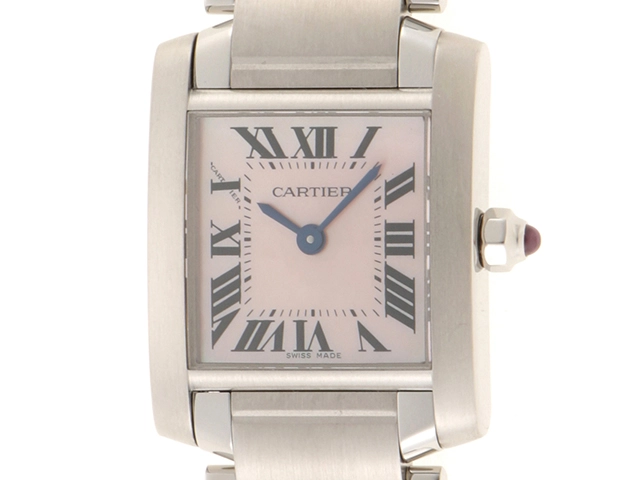 Cartier カルティエ 腕時計 タンクフランセーズSM W51028Q3 ピンクシェル文字盤 スティール クォーツ 2021年正規品【472】SJ  の購入なら「質」の大黒屋（公式）