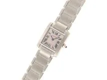 Cartier カルティエ 腕時計 タンクフランセーズSM W51028Q3 ピンクシェル文字盤 スティール クォーツ 2021年正規品【472】SJ
