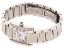 Cartier カルティエ 腕時計 タンクフランセーズSM W51028Q3 ピンクシェル文字盤 スティール クォーツ 2021年正規品【472】SJ