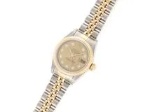 F番 ROLEX ロレックス 時計 デイトジャスト 79173G シャンパンゴールド文字盤 10Pダイヤ YG/SS 自動巻き レディース (2148103642371) M【200】