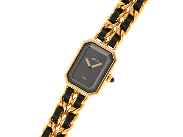 CHANEL シャネル 腕時計 プルミエールL H0001 ゴールドメッキ/革 
