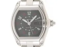 Cartier カルティエ 腕時計 ロードスターLM W62002V3 スティール ブラック文字盤 自動巻き 2002年正規品【472】SJ