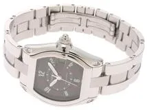 Cartier カルティエ 腕時計 ロードスターLM W62002V3 スティール ブラック文字盤 自動巻き 2002年正規品【472】SJ
