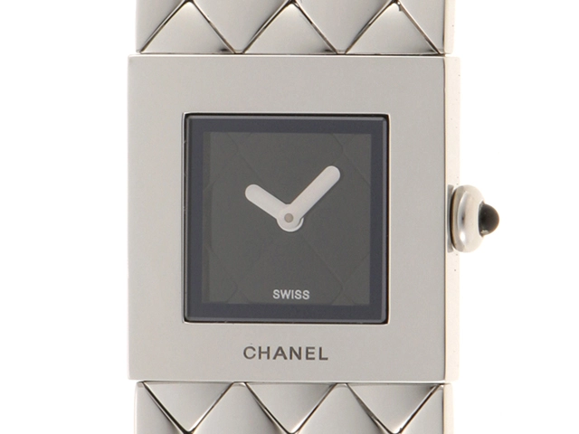CHANEL シャネル 腕時計 マトラッセ H0009 ステンレス ブラック文字盤 クォーツ 1997年正規品【472】SJ  の購入なら「質」の大黒屋（公式）