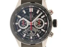 2020年正規品 TAG HEUER タグ・ホイヤー 腕時計 カレラ キャリバー ホイヤー02 クロノグラフ CBG2010.FT6143 スティール／セラミック／ラバーストラップ スケルトン文字盤 自動巻き 現状販売特価品【472】SJ