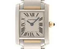 Cartier　カルティエ　タンクフランセーズSM　W51007Q4　ステンレススチール/イエローゴールド　クォーツ　レディース　腕時計（2148103643101）【200】C