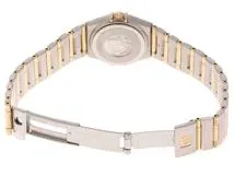 OMEGA　オメガ　レディース時計　コンステレーション　ミニ　ダイヤベゼル 12PD　シェル文字盤　1267.75　クォーツ　ステンレス/イエローゴールド【430】2148103643125