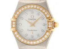 OMEGA　オメガ　コンステレーション マイチョイス　1365.75.00　ステンレス/イエローゴールド　SS/YG　ホワイトシェル ダイヤモンド文字盤　ダイヤモンドベゼル　レディース　クォーツ【432】2148103643149