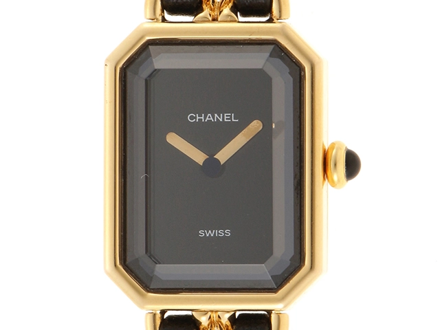 CHANEL　シャネル　プルミエールM　H0001　GP/革　女性用クオーツ時計【473】