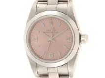 ROLEX　ロレックス　オイスター　パーペチュアル　76080　ピンク文字盤　ステンレス　SS　F番　レディース　2005年11月ギャラ　自動巻き　2148103643507【432】