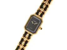 CHANEL 　シャネル 　プルミエールM　 H0001 　黒文字盤 　GP/SS  　 クオーツ 　レディース　【436】　2148103643644