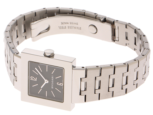 BVlGARI ブルガリ 腕時計 クアドラード SQ22SS ステンレススティール ブラック文字盤 クォーツ【472】TS  の購入なら「質」の大黒屋（公式）